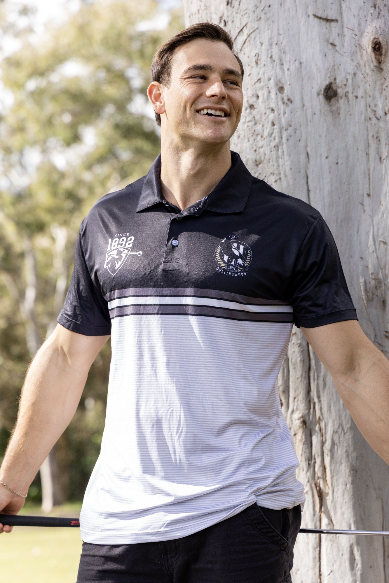AFL COLLINGWOOD 'SANDMAN' GOLF POLO [SZ:L CL:COLLINGWOOD]