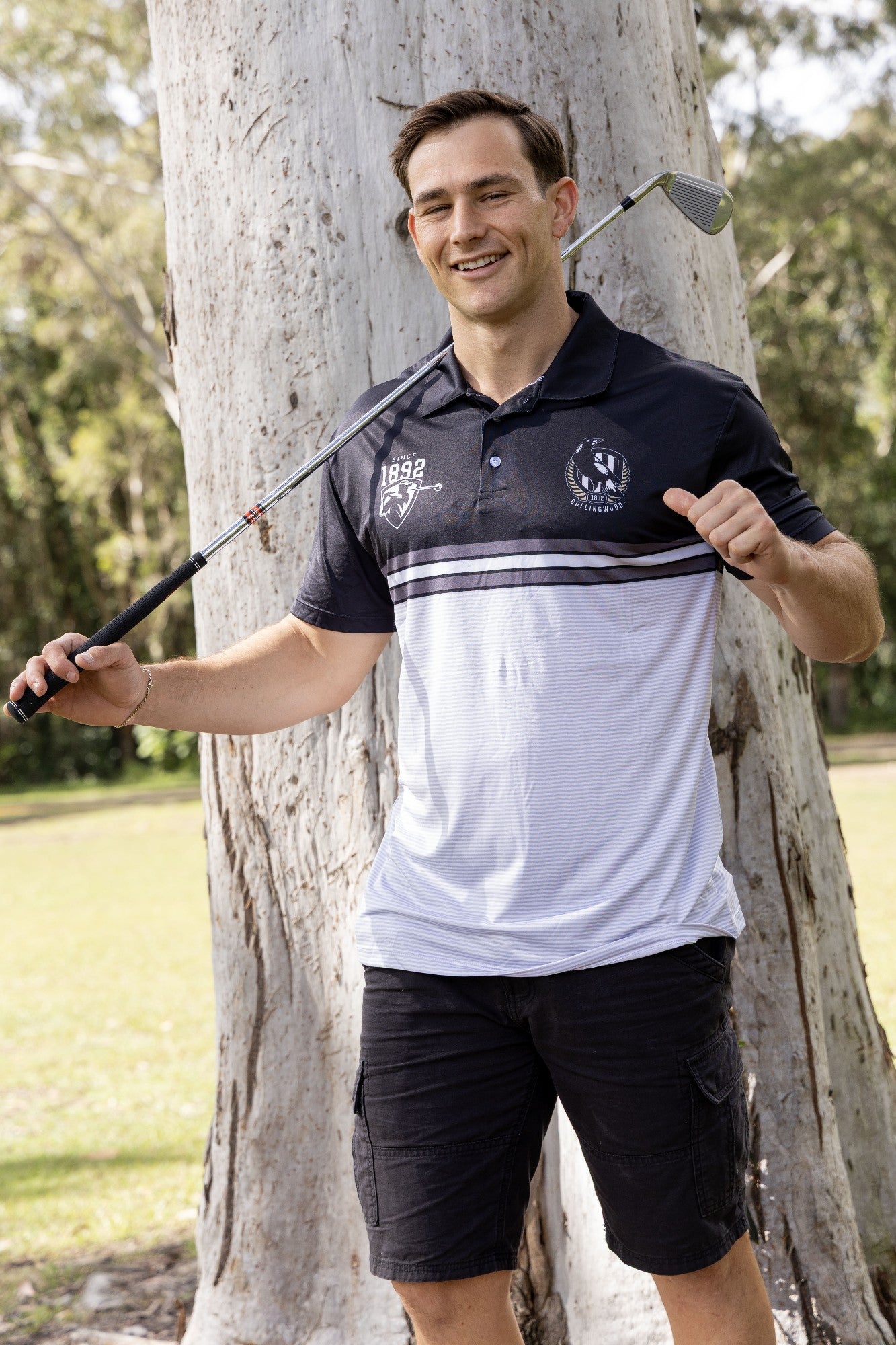 AFL COLLINGWOOD 'SANDMAN' GOLF POLO [SZ:XL CL:COLLINGWOOD]